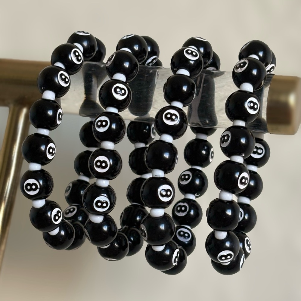 Black And White Beaded Bracelets - image 1